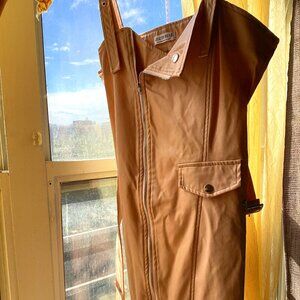 Fashion Nova Pink Leather Dress Medium